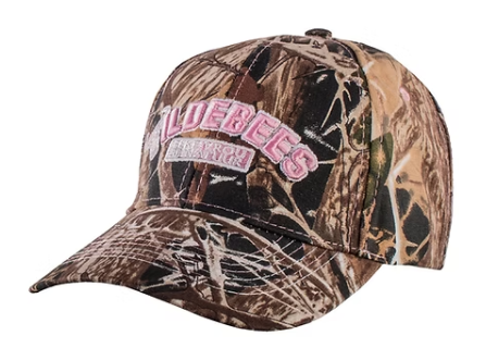 Wildebees Ladies Sekelbos Black Camo Baseball Pink Cap Wildebees