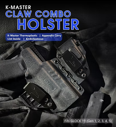 CYTAC K-Master Claw Combo Holster for Glock 19 (Gen 1 - 5) (IWB) Cytac