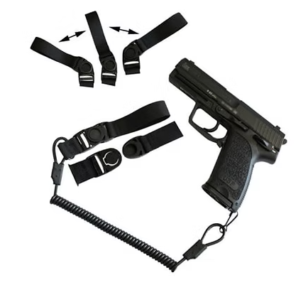 TACBULL Pistol Lanyard with Extendable Rubber Strap