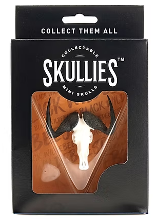 Skullies Miniature Resin Replica - Black Wildebeest Skull Skullies