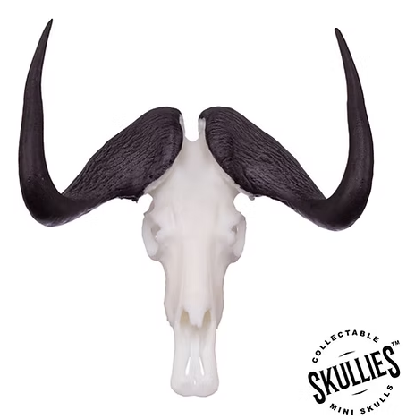 Skullies Miniature Resin Replica - Black Wildebeest Skull Skullies