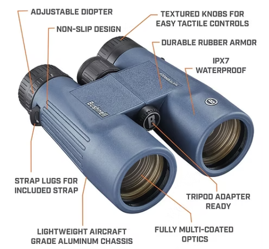 BUSHNELL H2O 8x42mm WATERPROOF Binoculars (Blue)