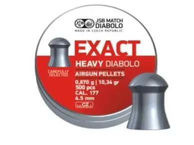 JSB Diabolo Exact Heavy Pellets .177/4.52 mm - 500 Pieces JSB