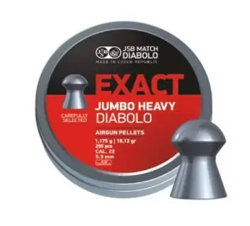 JSB Diabolo Jumbo Exact Heavy Pellets .22/5.52 mm - 250 Pieces JSB