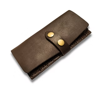 BROWN LEATHER SAFARI AMMO WALLET 10 RIFLE ROUNDS (.270 -.458) El Paso