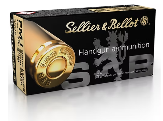 Sellier & Bellot 9mm LUGER / 9mm PARA / 9 x 19 FMJ 115 GR (50) Sellier & Bellot