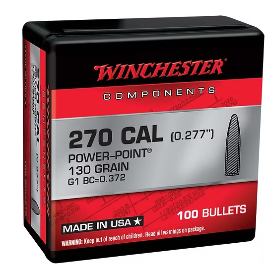 Winchester Bullets 270 130Gr PP x 100 Winchester