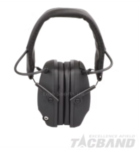 TacBand EME01 Series Low Profile Electronic Earmuff – Black Tacband