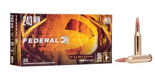 FEDERAL Fusion Rifle 243 Win 95GR (20) Federal