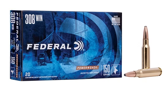 FEDERAL Power-Shok Rifle 308 Win 150 GR (20) Federal