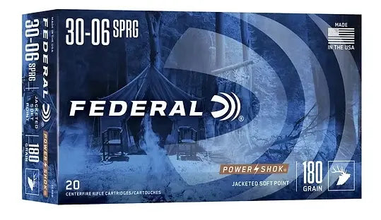FEDERAL Power-Shok Rifle 30-06 SPR 180 GR (20) Federal