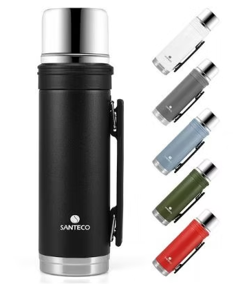 SANTECO ASPEN OUTDOOR FLASK CARBON BLACK 1000ML Santeco
