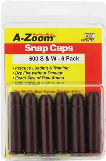 A-ZOOM Snap Caps 500 S&W (6) A-Zoom