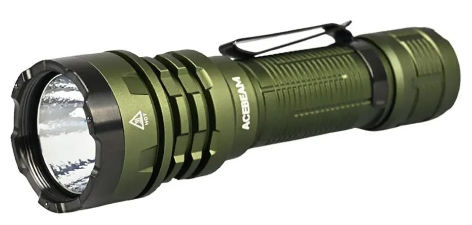 Acebeam P17 Dual-Switch Tactical Flashlight - 4900 Lumens, Green Acebeam