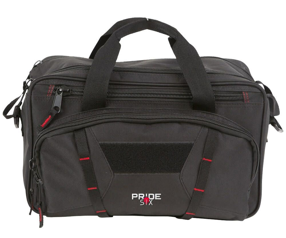 Tac-Six Tactical Sporter Range Bag, Black/Red Allen