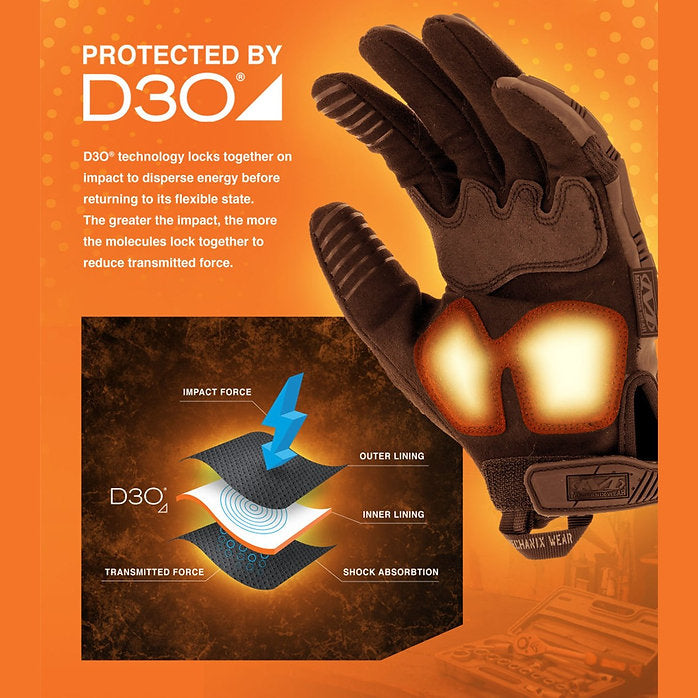 MECHANIX M-PACT® Fingerless Impact Resistant Tactical Gloves (Covert) Mechanix