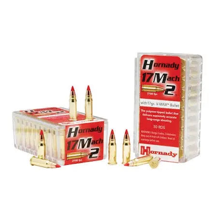 AMMO 17 MACH2 17GR HORNADY V-MAX (50) Hornady