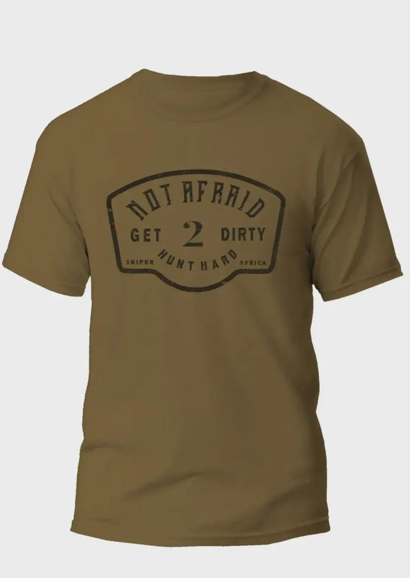 Sniper - Not Afraid Mens T - Shirt - Cayote Sniper Africa