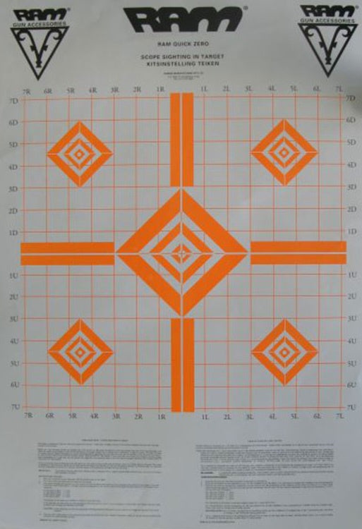 Ram Scope Zero Targets 3 Pack Orange Ram