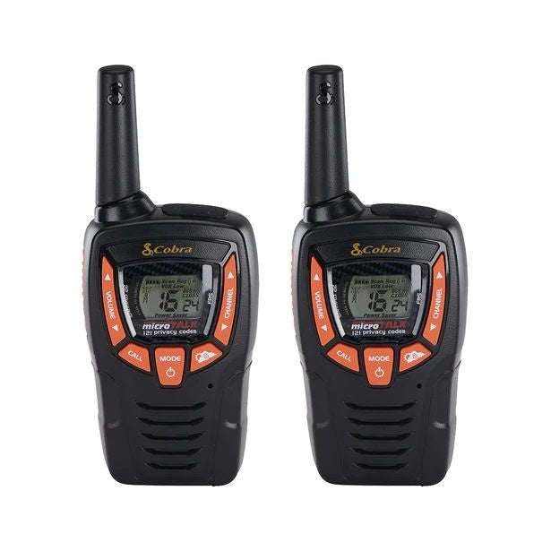 Cobra AM655 Two-Way Walkie Talkie Radios - 2 Pack (Up to 8km Range)