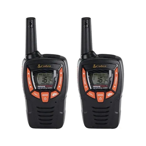 Cobra AM655 Two-Way Walkie Talkie Radios - 2 Pack (Up to 8km Range)
