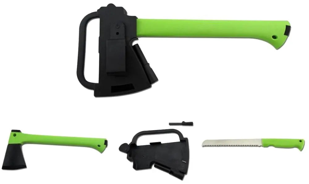 UltraEdge Axe & Saw - With Sheath & Firestarter, 352mm, Green