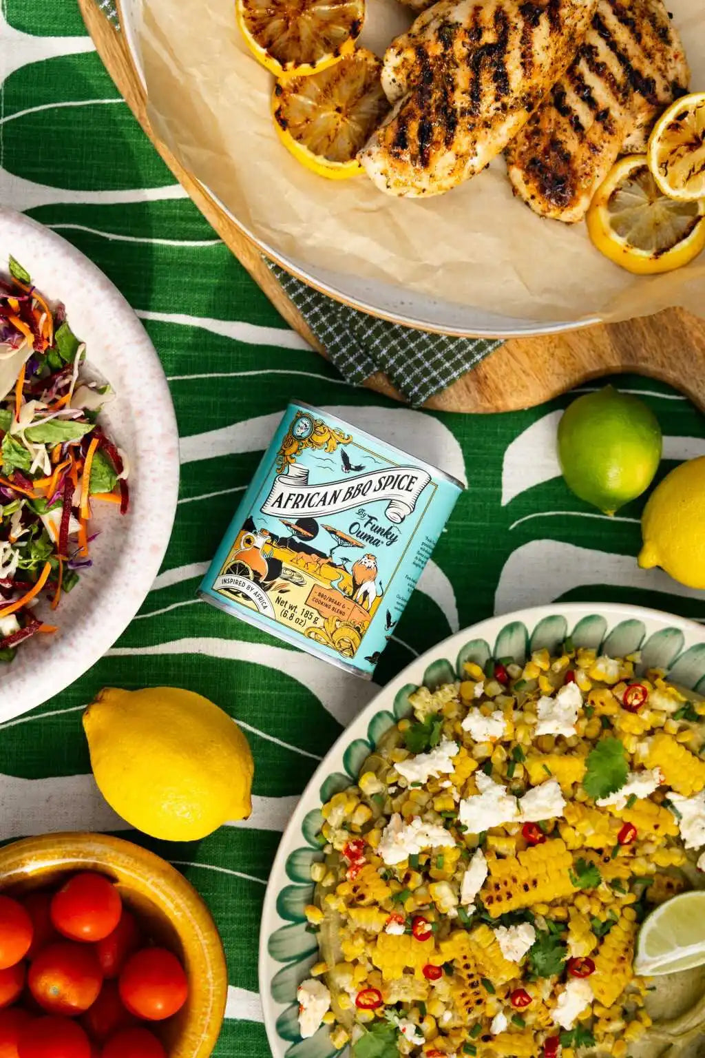 FUNKY OUMA AFRICAN BBQ SPICE TRAVEL TIN 185G