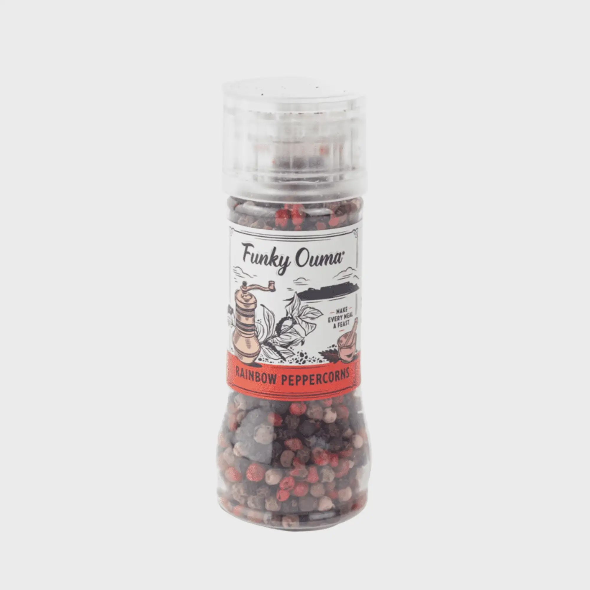 FUNKY OUMA RAINBOW PEPPERCORNS MINI GRINDER