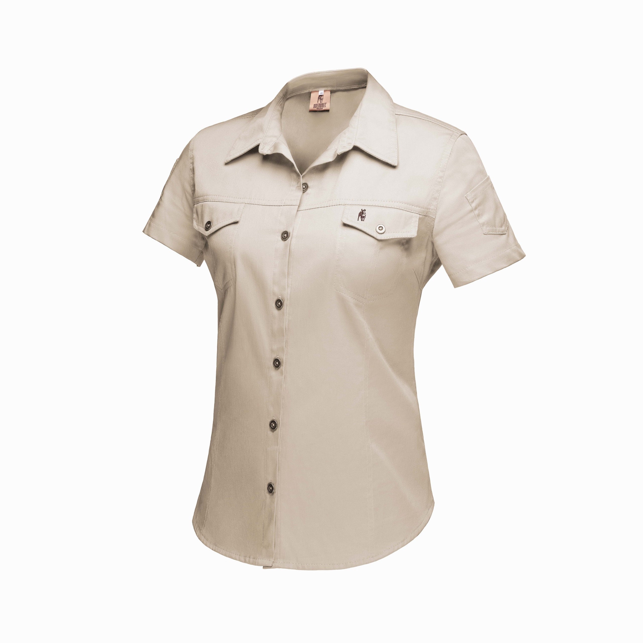 Boerboel Wear - Ladies S/S Kalahari Shirt Stone