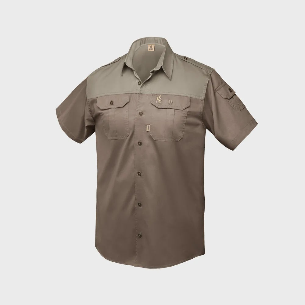 Boerboel Wear - Men’s Kalahari Shirt S/S Bark & Putty