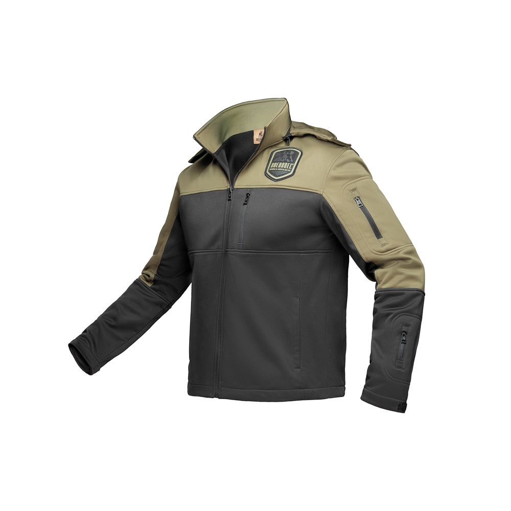 Boerboel Wear - Men's Soft Shell Jacket Black & Olive