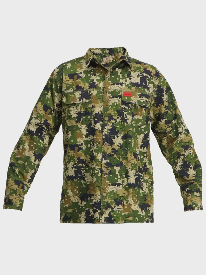 Sniper - Men's Adventure Long Sleeve Shirt - Pixelate