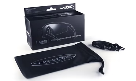 Saber Advanced Vermillion Matte Black Frame W/Bag Protective Eyewear