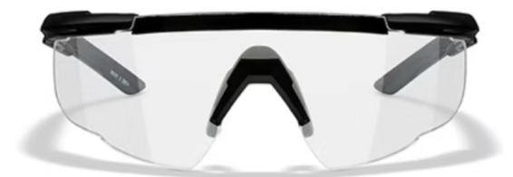 Saber Advanced Clear Matte Black Frame w/Bag Protective Eyewear