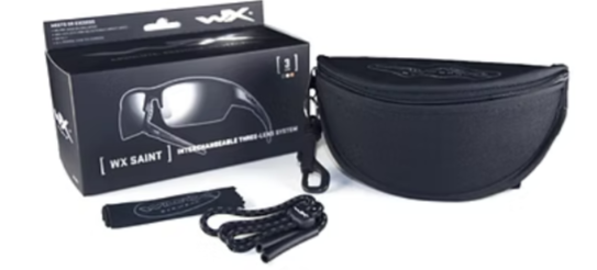 WX Saint Grey/Clear/Light Rust Matte Black Frame 3 Lens set Protective Eyewear