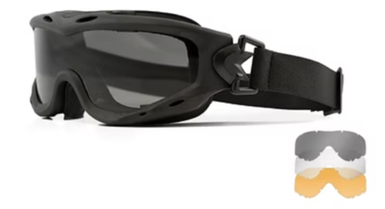 Spear Smoke/Clear/Light Rust Matte Black Frame Protective Eyewear