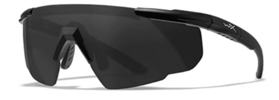 Saber Advanced Smoke Matte Black Frame w/Bag Protective Eyewear