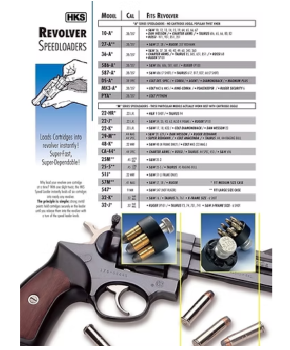 HKS SPEEDLOADER 38 SPL 6-RD