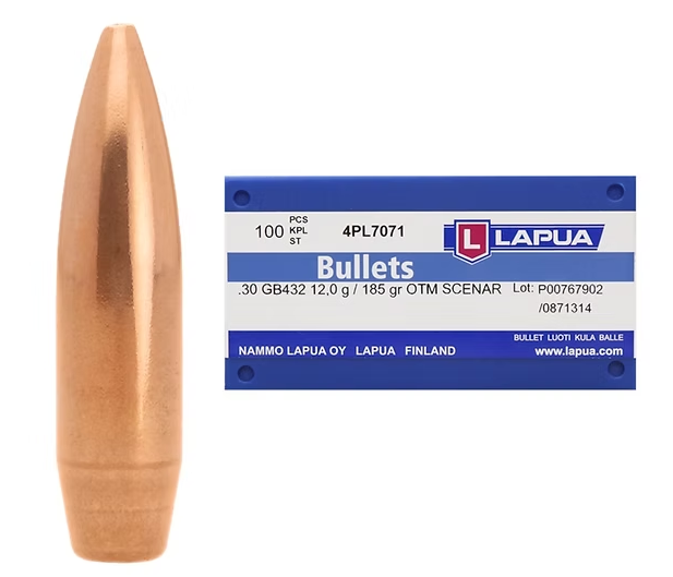 LAPUA .308 185 GR Scenar OTM GB432 Bullets (100)