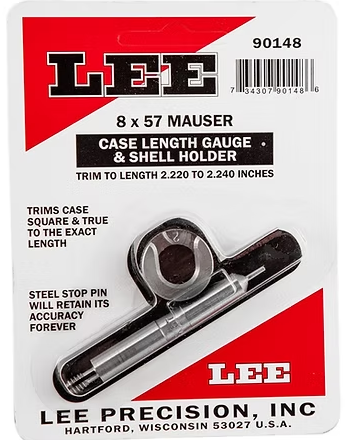 LEE Case Length Gauge & Shell Holder 8x57 Mauser
