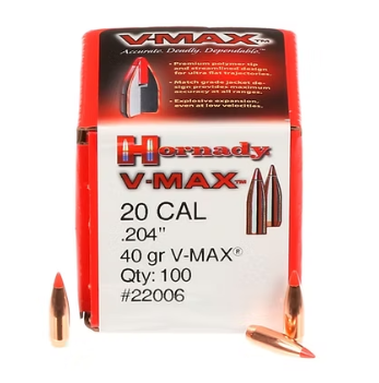 HORNADY 20 Cal .204 40 GR V-MAX® Bullets (100)