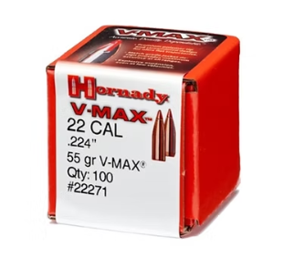 HORNADY .22 Cal .224 55 GR V-MAX® Bullets (100)