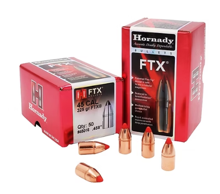 HORNADY 45 Cal .458 325 GR FTX® (45-70 & 450 Marlin) Bullets (50)