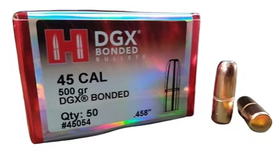 HORNADY 45 Cal .458 500 GR DGX® Bonded Bullets (50)