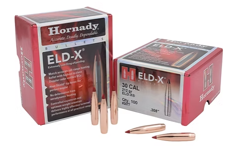 HORNADY 30 Cal .308 212 GR ELD-X® Bullets (100)