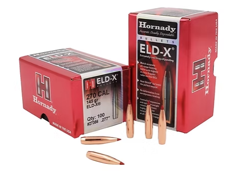 HORNADY 270 Cal .277 145 GR ELD-X® Bullets (100)
