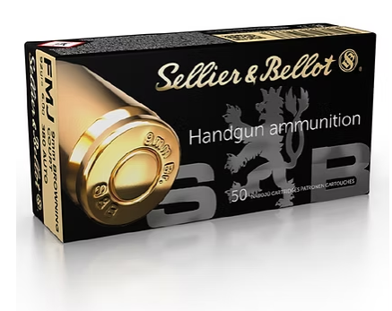 Sellier & Bellot 9mm BROWNING COURT / 380 AUTO FMJ 92 GR (50)