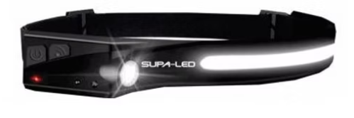 SUPALED AURA 230 DEGREE 350LUMENS RECHARGE HEADLAMP W/COBB & MOTION