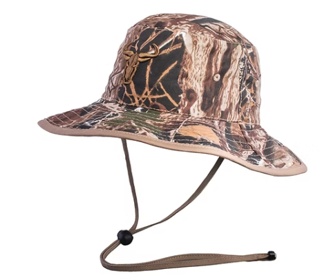 Wildebees Mens Sekelbos Black Camo Bush Hat
