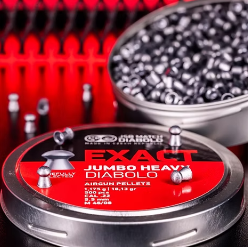 JSB Match Diabolo EXACT JUMBO HEAVY 5.52mm/.22 18.13 GR Airgun Pellets (500)